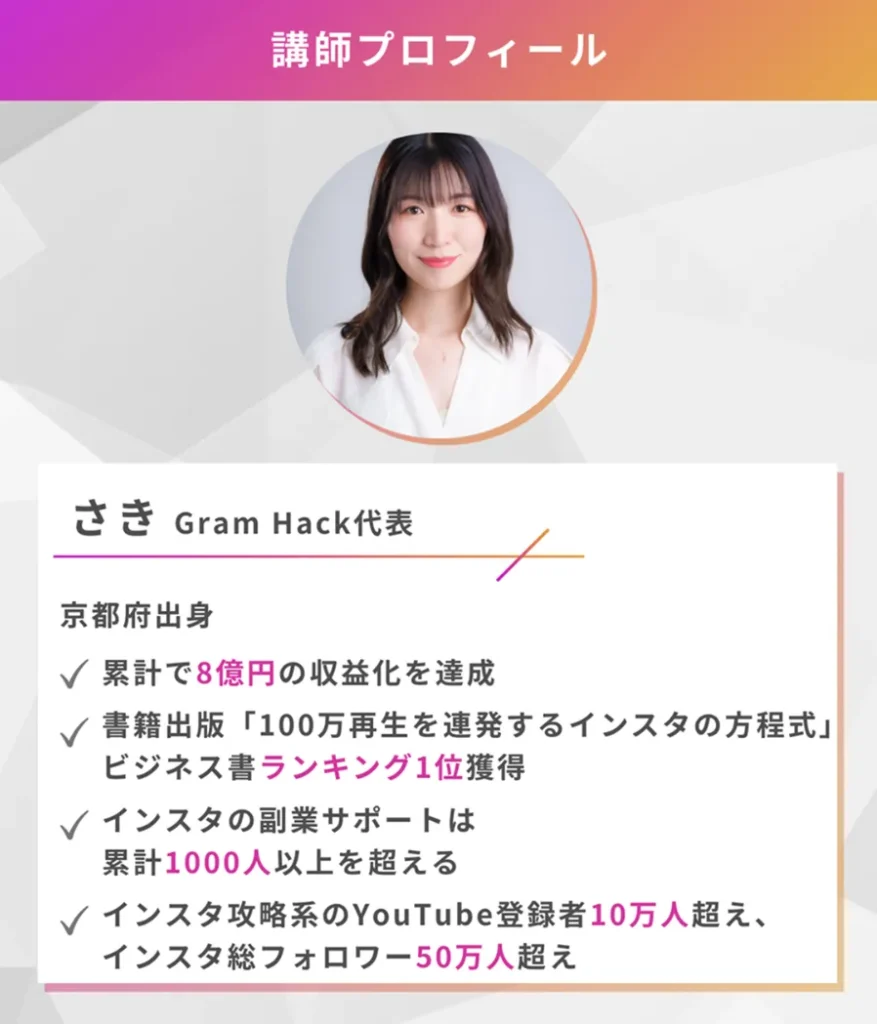 代表者のプロフィール